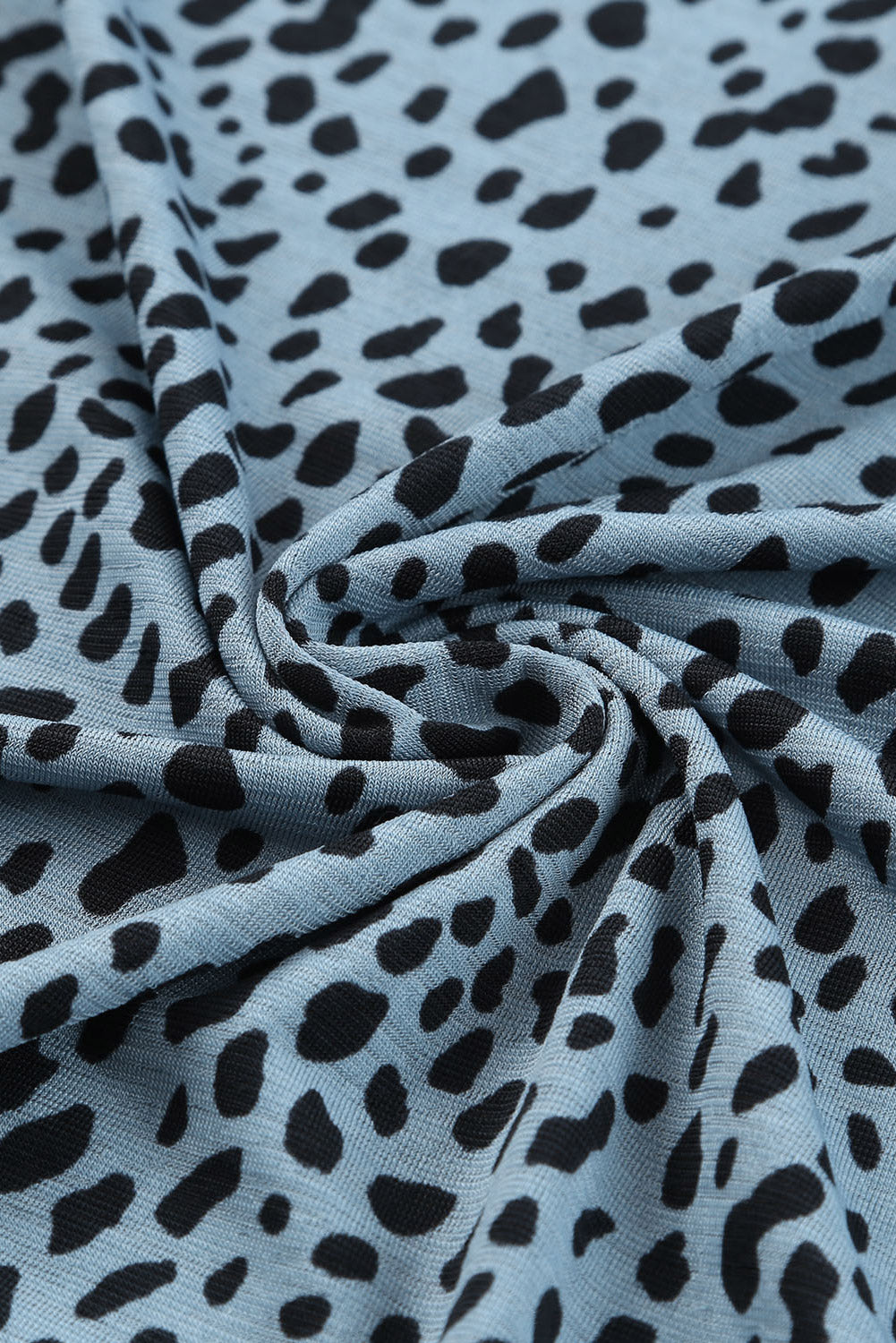 Grey-Blue Cheetah Print Stretchy Tee