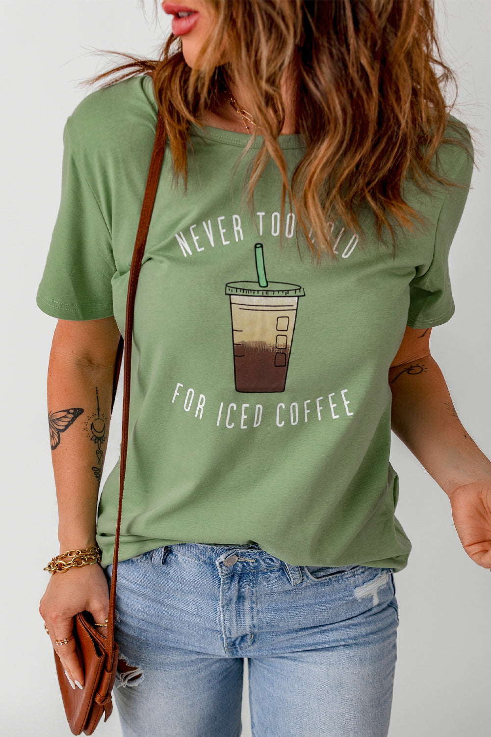 Never Too Cold For Iced Coffee Tee