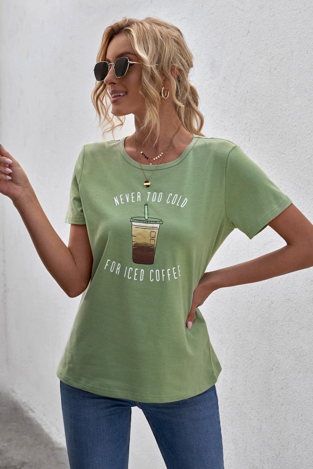 Never Too Cold For Iced Coffee Tee