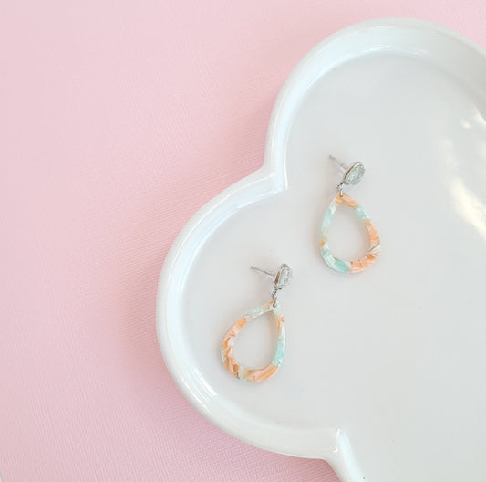 Tara Earrings- Sky & Dreamsicle