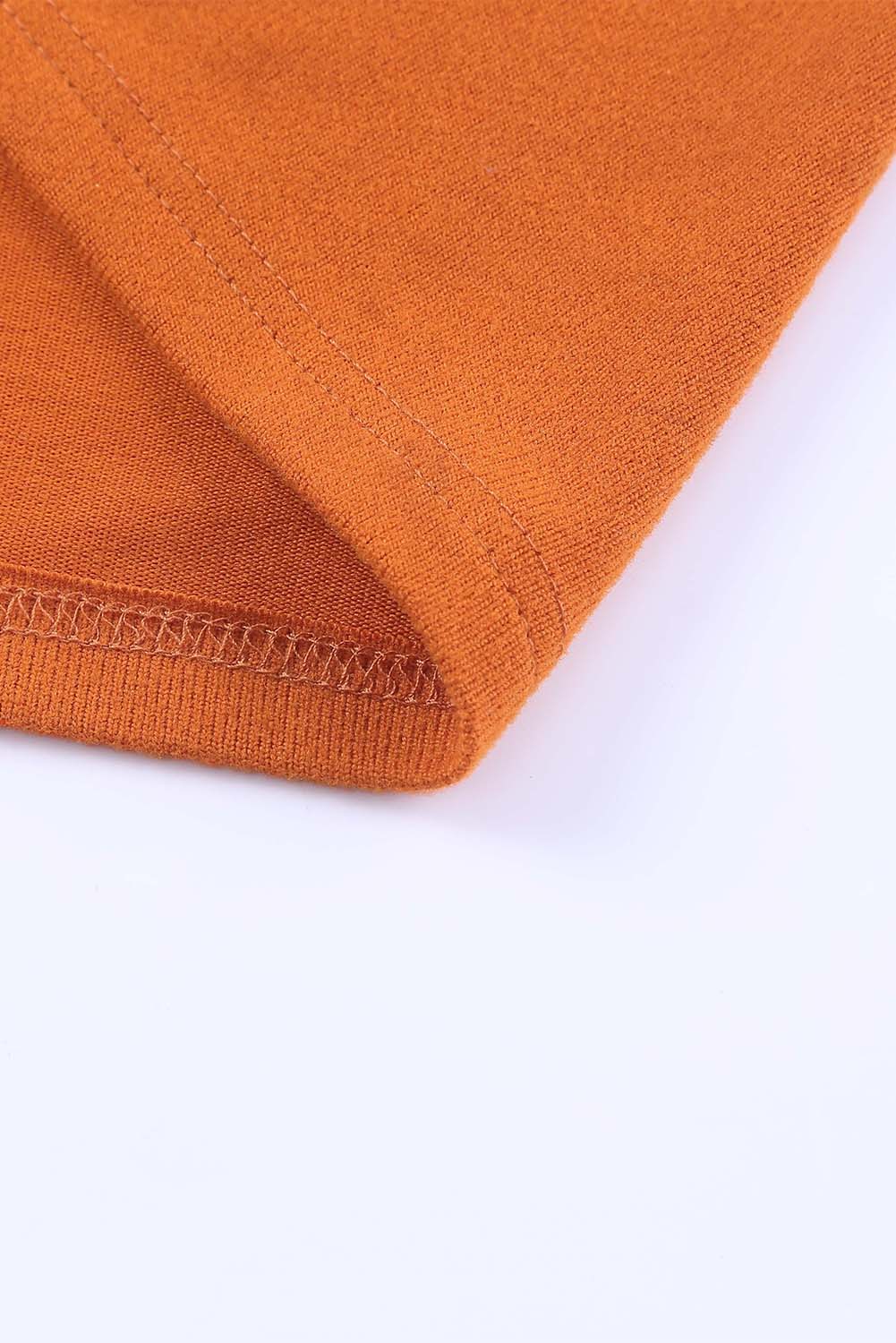 Orange Colorblock Tunic with Pockets