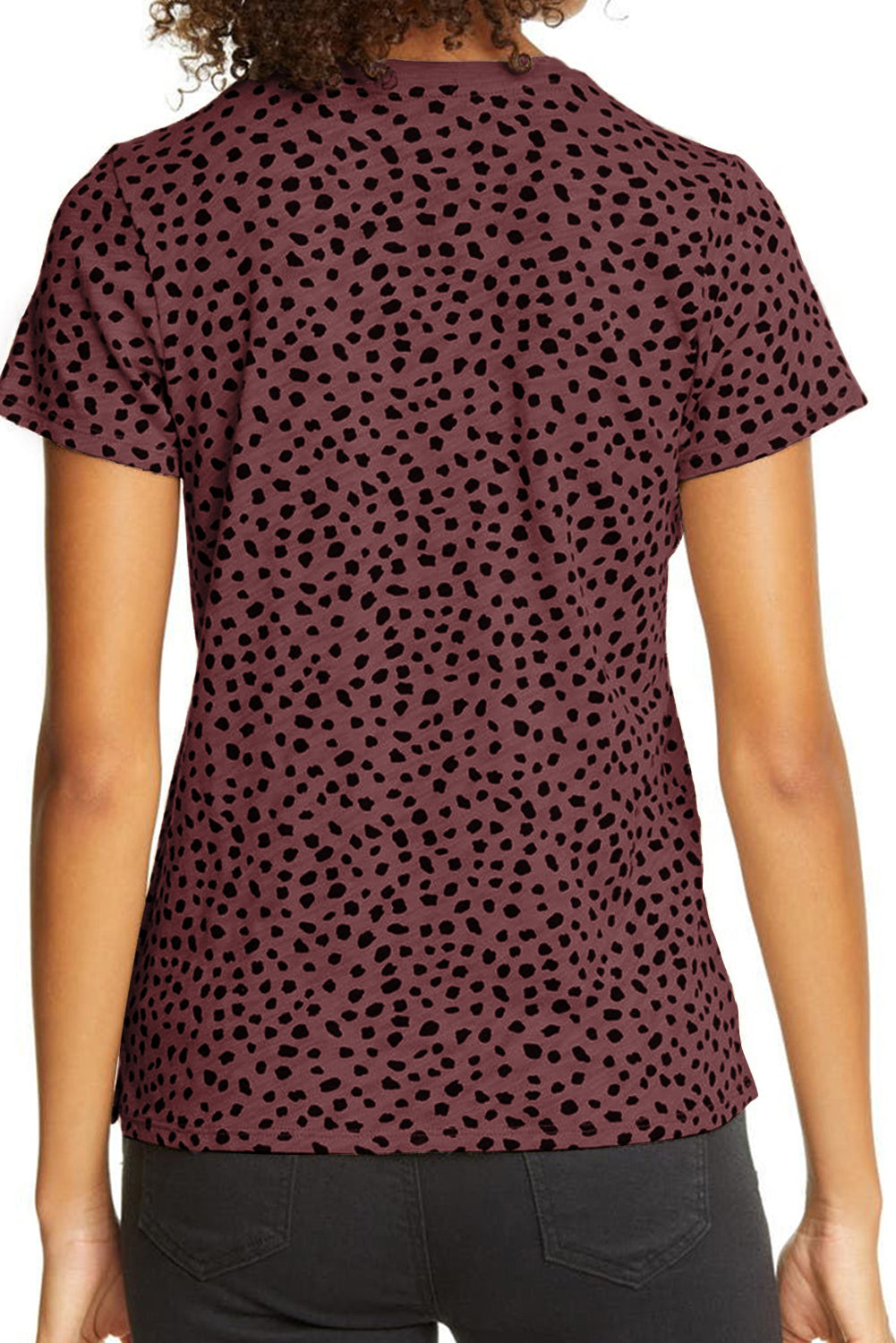 Mauve Cheetah Print Stretchy Tee