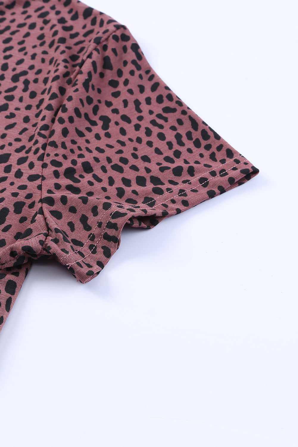 Mauve Cheetah Print Stretchy Tee