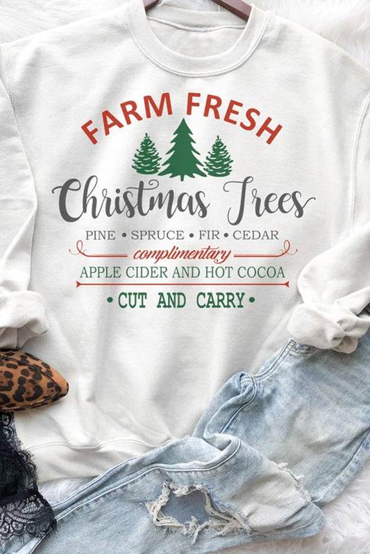 Farm Fresh Christmas Trees Crewneck Sweatshirt