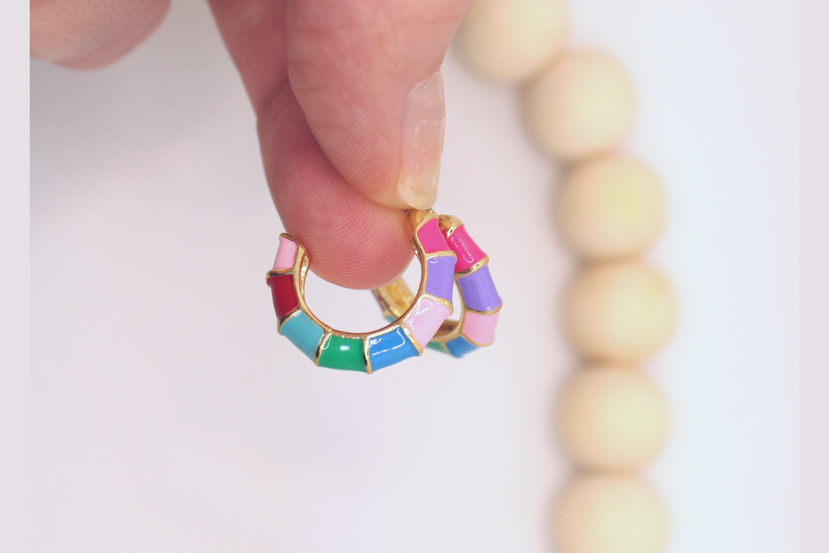 Rainbow “C” Earrings