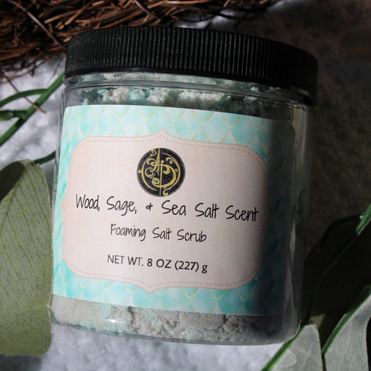 Wood, Sage, & Sea Salt Foaming Sugar Scrub